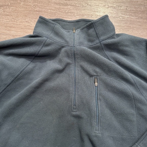 LL Bean Jacket Mens 2XL Blue Polyester Fleece Pockets Mock Neck Full Zip Outdoor - Picture 4 of 11